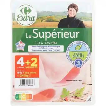 Carrefour Carrefour extra jambon supérieur filière qualité offre