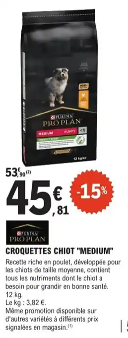 E.Leclerc Jardi Purina pro plan croquettes chiot medium offre