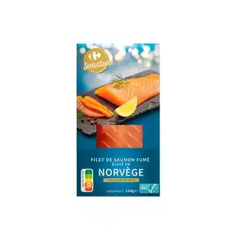 Carrefour Carrefour sensation filet de saumon fumé de norvège asc offre