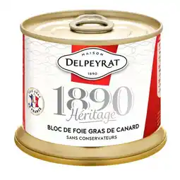 Carrefour Delpeyrat bloc de foie gras de canard offre