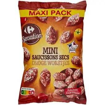 Carrefour Carrefour sensation mini saucissons secs maxi pack offre