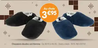 b&m Chaussons doudou uni homme offre