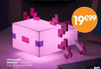 b&m Minecraft lampe axolotl offre