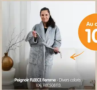 b&m Peignoir fleece femme offre