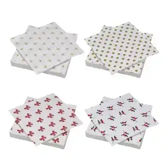 Carrefour Carrefour home lot de 50 serviettes décorées offre