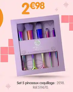b&m Set 5 pinceaux coquillage offre