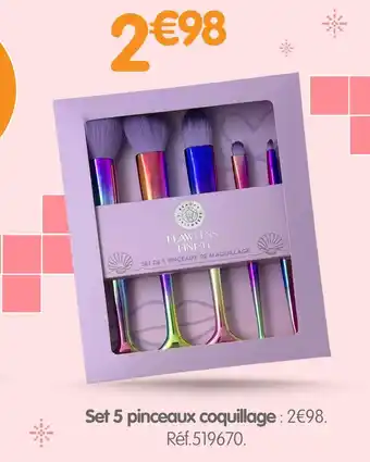 b&m Set 5 pinceaux coquillage offre