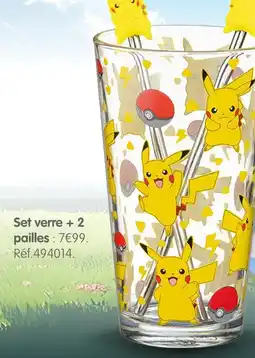 b&m Set verre + 2 pailles offre