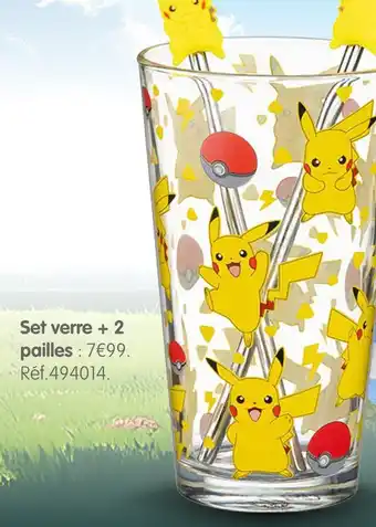 b&m Set verre + 2 pailles offre