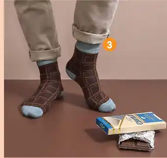 b&m Paire de chaussettes motif chocolat offre