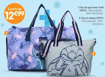 b&m Disney sac de sport avec motif stitch offre