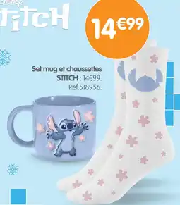 b&m Disney set mug et chaussettes stitch offre