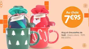 b&m Mug et chaussettes de noël offre