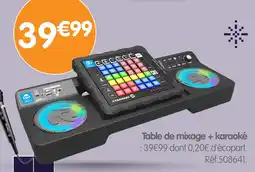 b&m Table de mixage + karaoké offre