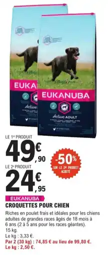 E.Leclerc Jardi Eukanuba croquettes pour chien offre