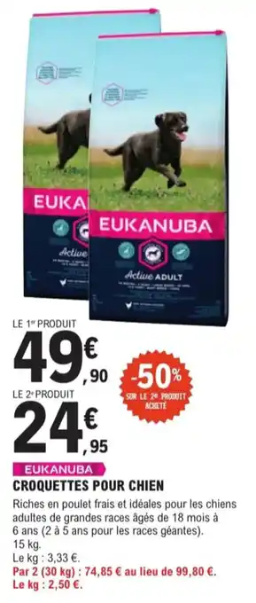 E.Leclerc Jardi Eukanuba croquettes pour chien offre