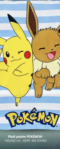 b&m Pokémon plaid polaire offre
