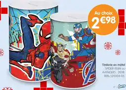 b&m Tirelire en métal - spider-man ou avengers offre