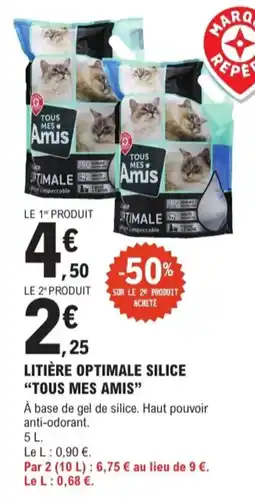 E.Leclerc Jardi Litière optimale silice tous mes amis offre