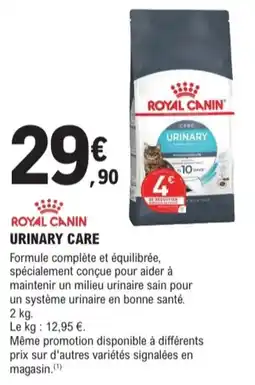 E.Leclerc Jardi Royal canin urinary care offre
