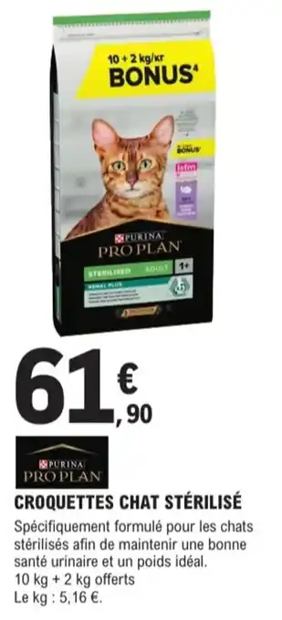 E.Leclerc Jardi Purina pro plan croquettes chat stérilisé offre