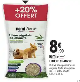 E.Leclerc Jardi Hami form litière chanvre offre