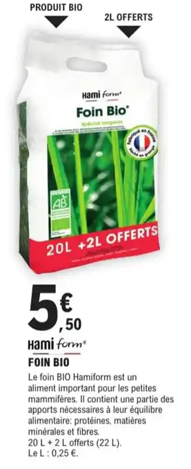 E.Leclerc Jardi Hami form foin bio offre