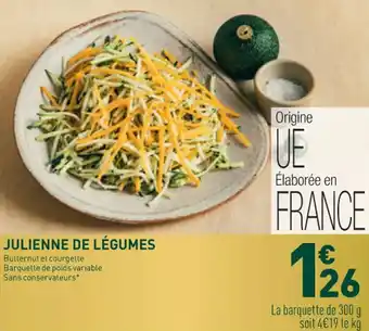 Grand Frais Julienne de légumes offre