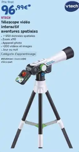 Costco Vtech télescope vidéo interactif aventures spatiales offre