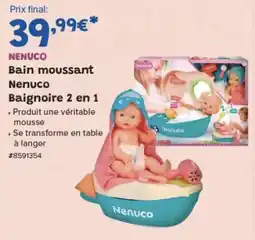 Costco Nenuco bain moussant nenuco baignoire 2 en 1 offre