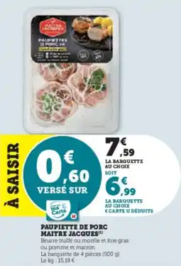 U Express Paupiette de porc maitre jacques offre
