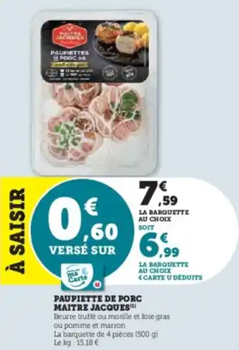 U Express Paupiette de porc maitre jacques offre