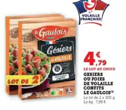 U Express Gesiers ou foies de volaille confits le gaulois offre