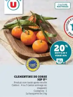U Express Clementine de corse igp u offre