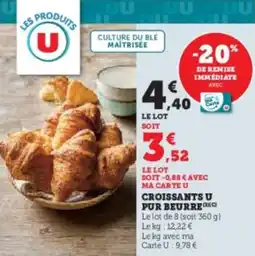 U Express Croissants u pur beurre offre