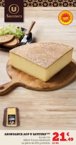 U Express Abondance aop u saveurs offre