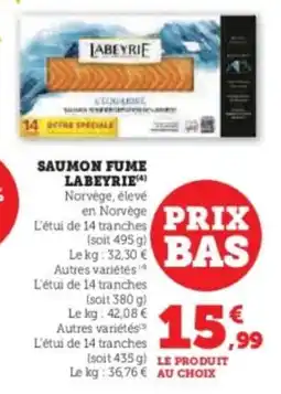 U Express Saumon fume labeyrie offre