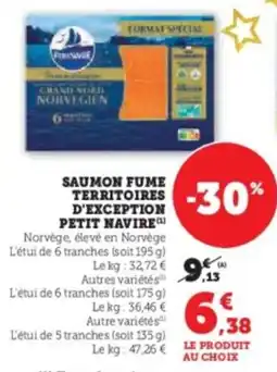 U Express Saumon fume territoires d'exception petit navire offre