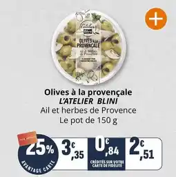 Coccinelle Express L'atelier blini - olives à la provençale offre