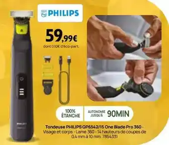 Darty Philips - tondeuse opg642/15 one blade pro 360- visage et corps offre