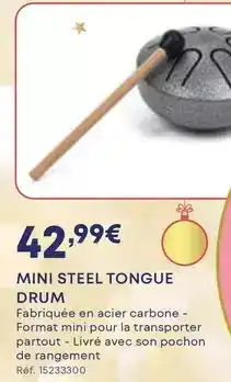 Darty Mini steel tongue drum offre