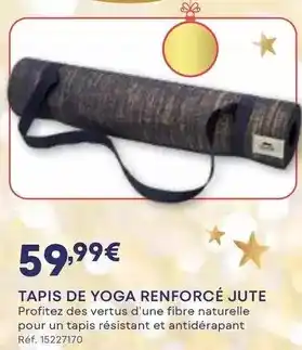 Darty Tapis de yoga renforcé jute offre