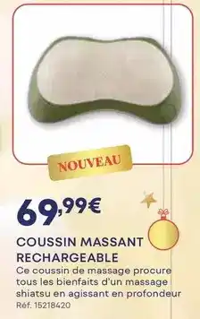 Darty Tous - coussin massant rechargeable offre