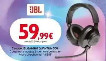 Darty Jbl - casque gaming quantum 300 offre