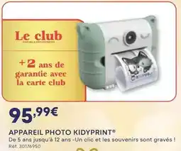 Darty Appareil photo kidyprint offre