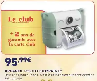 Darty Appareil photo kidyprint offre