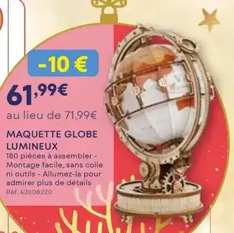Darty Facile - maquette globe lumineux offre