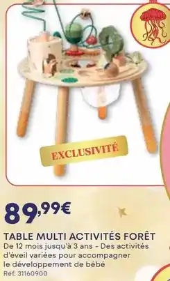 Darty Table multi activités forêt offre