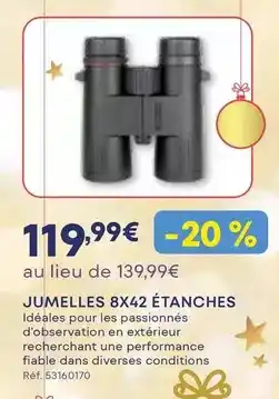 Darty Jumelles 8x42 étanches offre