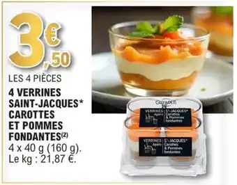 E.Leclerc Guyader - 4 verrines saint-jacques* carottes et pommes fondantes offre